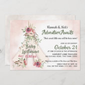 Floral Teepee Boho Adventure wacht op Baby shower  Kaart (Voorkant / Achterkant)