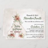 Floral Teepee Boho Adventure wacht op Baby shower Kaart (Voorkant / Achterkant)