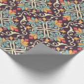 Floral Tegel Pattern Cadeaupapier (Hoek)