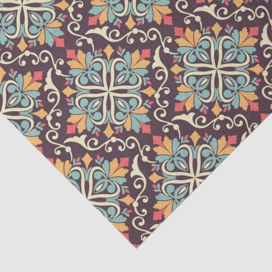 Floral Tegel Pattern Tissuepapier (Detail)