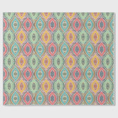 Floral Tegel Pattern Wrapping Paper Cadeaupapier (Vlak)