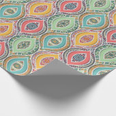 Floral Tegel Pattern Wrapping Paper Cadeaupapier (Hoek)