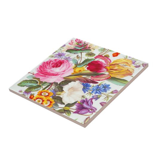  Floral Tegeltje (Zijkant)