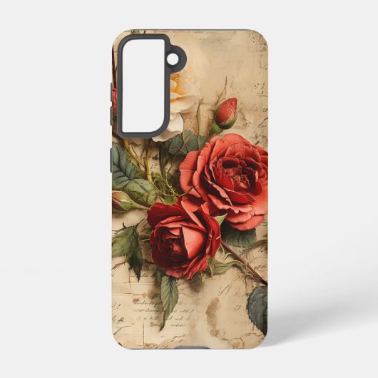 Floral-telefoondraagtas Samsung Galaxy Hoesje (Achterkant)