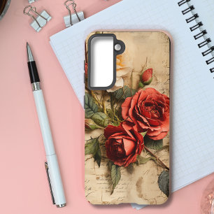 Floral-telefoondraagtas Samsung Galaxy Hoesje