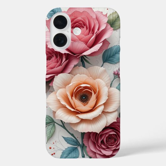 Floral-telefoongeval Case-Mate iPhone Case (Achterkant)