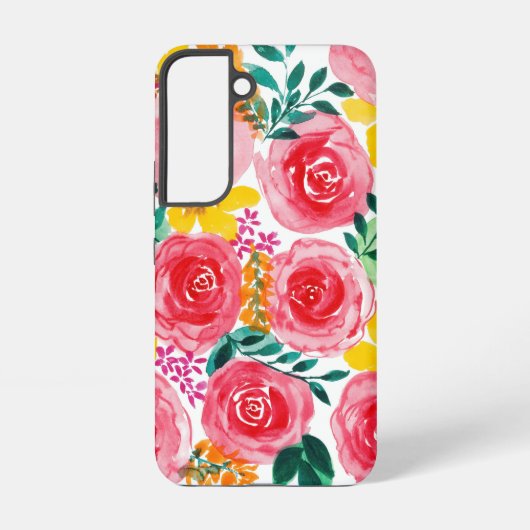 Floral-telefoongeval Samsung Galaxy Hoesje (Achterkant)