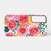 Floral-telefoongeval Samsung Galaxy Hoesje (Achterkant horizontaal)