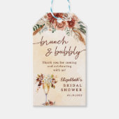 Floral Terracotta Boho Vrijgezellenfeest Cadeaulabel (Voorkant)