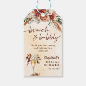 Floral Terracotta Boho Vrijgezellenfeest Cadeaulabel (Achterkant)