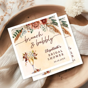 Floral Terracotta Boho Vrijgezellenfeest Servet