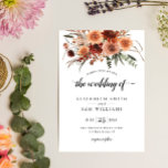 Floral Terracotta Boho Wedding Invitation Kaart<br><div class="desc">Floral Terracotta Boho Wedding Invitation</div>