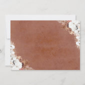 Floral Terracotta Boho Wine Tasting Vrijgezellenfe Kaart (Achterkant)