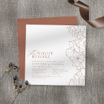 Floral terracotta de nacht voor de repetitie kaart<br><div class="desc">Elegant delicaat handgetekende bloemenillustratie en moderne scripttypografie, in terra cotta en witte kleur, eenvoudig en romantisch. Geweldig de nacht voor de plechtige repetities voor een moderne rustige bruiloft, een landtuinbruiloft en een eenvoudige boho bruiloft in de herfst en de winter. Volledig aanpasbaar met kleuren die overeenkomen met je trouwthema. Bekijk...</div>