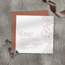 Floral terracotta de nacht voor de repetitie kaart