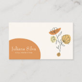 Floral Terracotta Minimalist Business Card Visitekaartje (Voorkant)