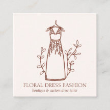 Floral Terracotta Mode Dress Seamstress Tailor