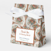  Floral Terracotta Tiles Pattern Wedding Bedankdoosjes (Voorkant Zijde)