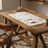 Floral Terracotta Toile Pattern Bureaumat