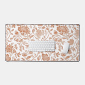 Floral Terracotta Toile Pattern Bureaumat (Keyboard & Muis)