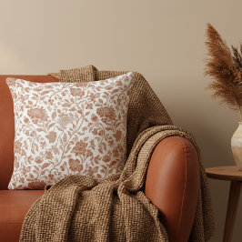 Floral Terracotta Toile Pattern Kussen