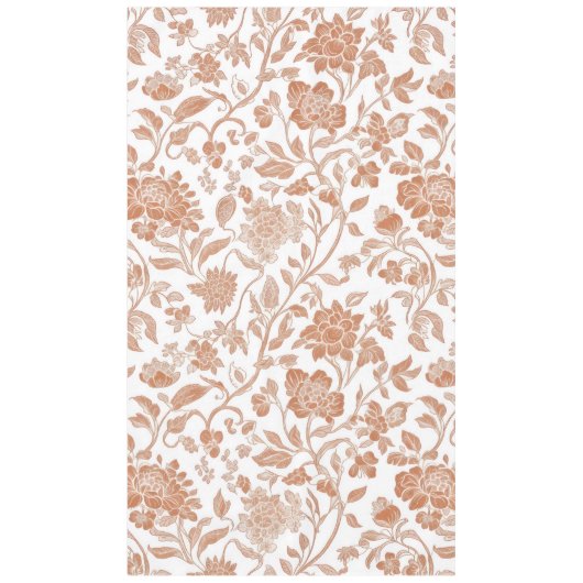 Floral Terracotta Toile Pattern Tafelkleed (Voorkant)