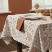Floral Terracotta Toile Pattern Tafelkleed