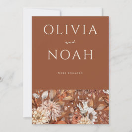 Floral Terracotta We zijn verloofd Aankondiging Ka
