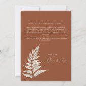 Floral Terracotta We zijn verloofd Aankondiging Ka (Achterkant)