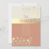 Floral Terracotta Wedding Seating Chart (Voorkant)