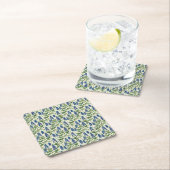 Floral Texas Bluebonnet Paper Coaster Lupine Party Kartonnen Onderzetters (Insitu)