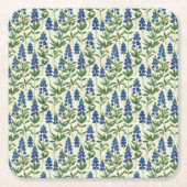 Floral Texas Bluebonnet Paper Coaster Lupine Party Kartonnen Onderzetters (Voorkant)