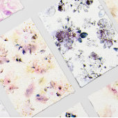 Floral Textured Paper Elegant Wedding Invitation Kaart