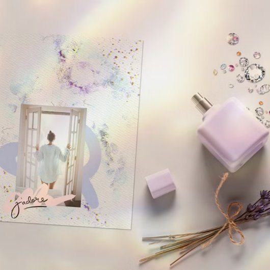 Floral Textured Paper Elegant Wedding Invitation Kaart