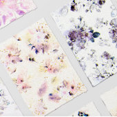 Floral Textured Paper Glitter Wedding Invitation Kaart