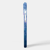 Floral-textuur in blauwe tonnen Case-Mate iPhone Case (Achterkant / Links)