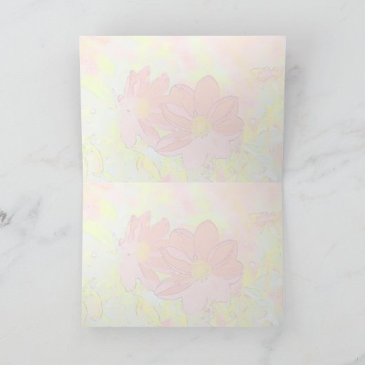 Floral "Thank You" Card Bedankkaart (Binnen)