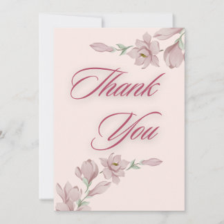 Floral Thank You Card in eenvoudige en fatsoenlijk Feestdagenkaart