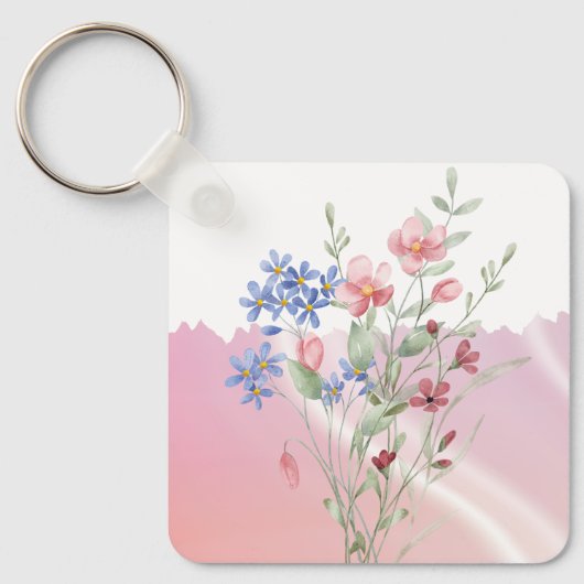 Floral - Thank you for helping me grow Sleutelhanger (Voorkant)