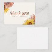 Floral Thank You For Your Support Card Notitiekaartje (Voorkant / Achterkant)