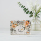 Floral Thank You Informatiekaartje (Staand voorkant)