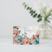 Floral Thank You Informatiekaartje (Staand voorkant)