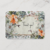 Floral Thank You Informatiekaartje (Voorkant)