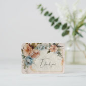 Floral Thank You Informatiekaartje (Staand voorkant)
