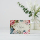 Floral Thank You Informatiekaartje (Staand voorkant)