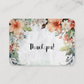 Floral Thank You Informatiekaartje (Voorkant)