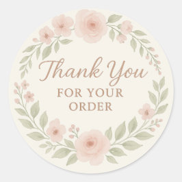 Floral Thank You Label