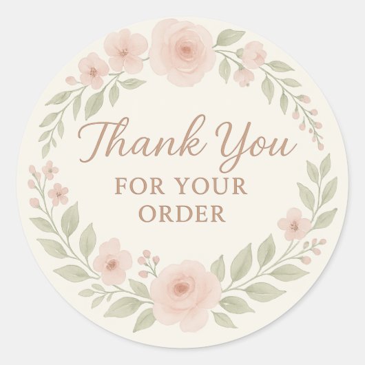 Floral Thank You Label (Voorkant)