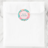 Floral Thank you Ronde Sticker (Tas)