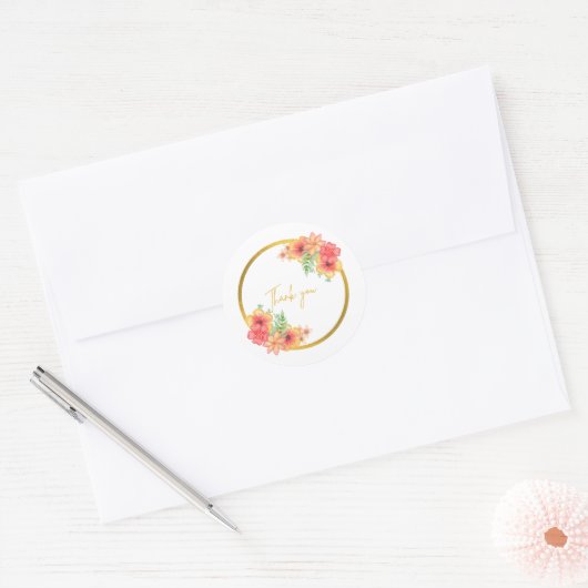 Floral Thank You Stickers (Envelop)